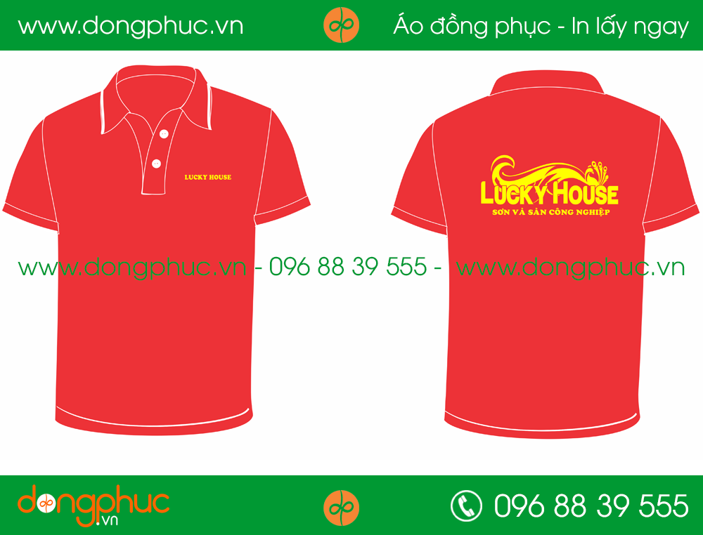 Áo phông đồng phục công ty Sơn Lucky